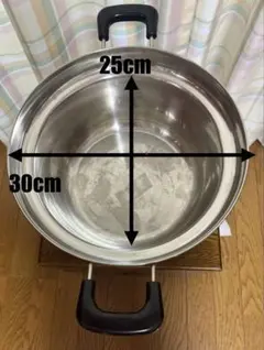 超メルカリ市限定】ステンレス製 両手鍋 31cm 深型 蓋付き - メルカリ