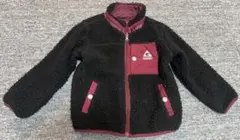 GERRY ボアフリースジャケット リバーシブル110cm 黒/ワイン