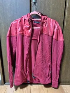【美品】BURBERRY BLACK LABEL 赤 フード付きジャケット