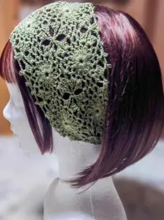 ミカド様オーダー連続モチーフ「太陽と星のイメージ」オリーブグリーンとモカベージュ