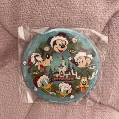 香港ディズニー 缶バッジ クリスマス ミッキー ミニー ドナルド デイジー