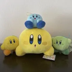 星のカービィマルチカラーぬいぐるみ　mini イエロー ブルー グリーン