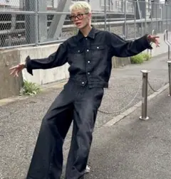 ［完売品］BELVET ブラック デニムジャケット M Washed Black Denim Set up / Jacket – BELVET