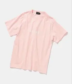BEAMS ロゴ クルーネック 半袖Tシャツ ピンクのサムネイル
