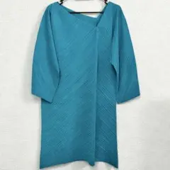 PLEATS PLEASE プリーツプリーズ 変形ワンピース ターコイズブルーのサムネイル