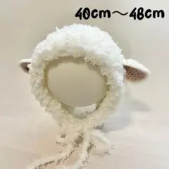 羊さんボンネット　ひつじ　干支　もこもこ　動物　被り物　コスプレ　撮影グッズ　冬