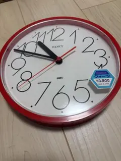 FANCY 掛時計 レッド クォーツ