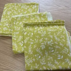 ナチュラルキッチン　マルチクロス　3枚セット！植物柄イエロー生地