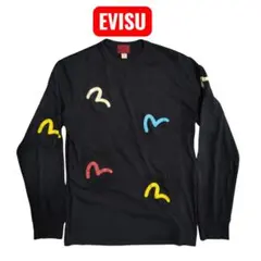 [EVISU]エヴィス 長袖Tシャツ メニーポケット ブラック 希少 サイズ42のサムネイル