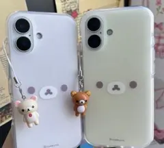 【3買1無料】【立体チャーム】クマ風 iPhoneケース ぷっくり クマ