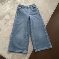 UNIQLO デニムブルー ワイドパンツ 150cm