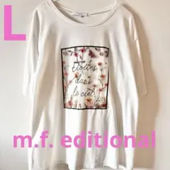 m.f.editorial 花柄刺繍 Tシャツ　L ホワイト レディースのサムネイル