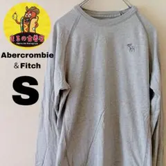 USA古着 Abercrombie＆Fitch　ロングTシャツS　グレー