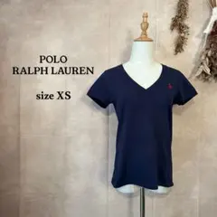 【POLO RALPH LAUREN】 半袖Tシャツ ネイビー ポニー刺繍 XS
