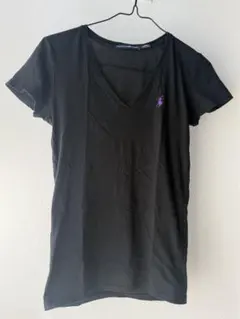 Ralph Lauren Sport ブラック Vネック 半袖Tシャツ