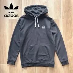 k229 adidas アディダス　フーディー　ブラック　パーカー　M 黒　無地