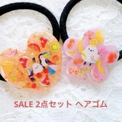 SALE レジン ヘアゴム 2点セット シマエナガ オオハシ