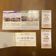 H2O株主優待　宝塚歌劇の殿堂入場券2枚 阪急阪神Gレストラン・温泉　特別割引券