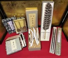 茶道具】炭道具セット 羽帚 火箸 灰匙 枝炭 まとめ売り 昭和レトロ
