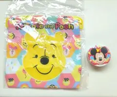【未使用品】くまのプーさん 巾着袋袋 & ミッキー ミニー マスキングテープ