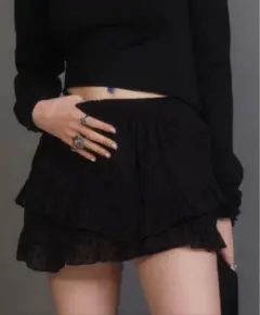 aclent Asymmetric cotton mini skirt
