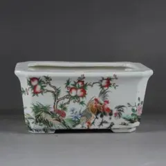 黒塗蒔絵雪輪に剣片喰紋入り花唐草模様水盤 [B27829] - メルカリ