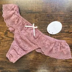 レディース　ショーツ　Tバック　かわいい　女性　下着　ココランジェ　フリル　M