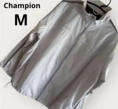 チャンピオン ライトグレー ナイロンジャケット M メンズ ユニセックス 古着