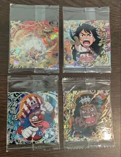 ワンピース ウエハース キャラクター SGRシール 箔押し 4種セット 未開封