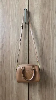 茶色 ブラウン バッグ ボストン ミニ レザー風 ショルダーバッグ