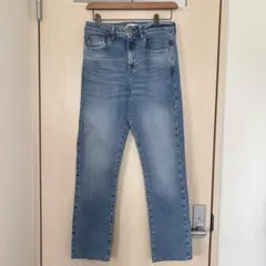ZARA 切りっぱなし　テーパードデニム　カットオフデニム　Mサイズ