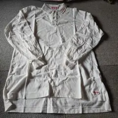 ミキハウス ホワイト 長袖ポロシャツ