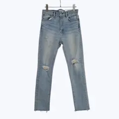 スライ デニムパンツ フレアカットオフ 25 ブルー ストレッチ トレンド