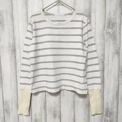 アーバンリサーチドアーズ　サイズONE　長袖カットソー　ボーダー　白