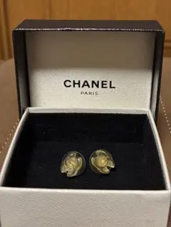 CHANEL　シャネル　クリア　イエローピアス　ココマーク