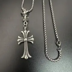 クロスネックレス リング チェーン 十字架 重厚　nx6