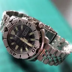 極上 ほぼデッド SEIKO ブラックモンスター 7S26 ダイバーズ ウォッチ