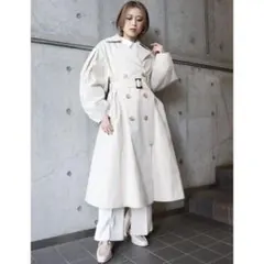 新品タグ付 MURUA バックシアートレンチコート アイボリー フリーサイズ