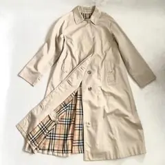 【希少・一枚袖】イングランド製 バーバリー ステンカラーコート ノバチェック L