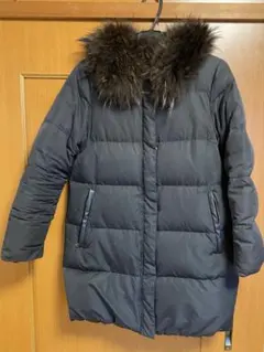ナノユニバース　ネイビー ファー付き ダウンジャケット　36サイズ