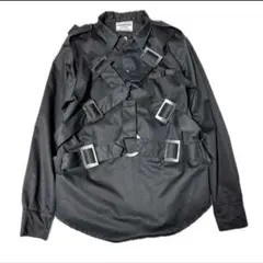 新品 26SS ブラックコムデギャルソン ZIPシャツ ブラウス XXL CDG