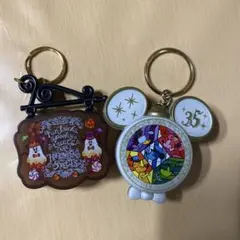 ディズニーランド　光る　キーホルダー　ミッキー　ハロウィン