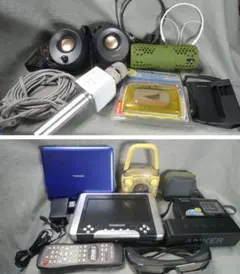 n6385▽AV機器 ジャンクまとめ◇DVDプレーヤー カセット スピーカーのサムネイル