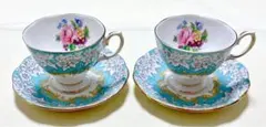 イギリス製　Royal Albert　カップ＆ソーサー2客セット　希少廃盤品