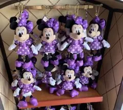 ミニー ミニーマウス ぬいぐるみチャーム 紫 ディズニー ミニーの日