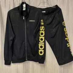 adidas ジャージ上下セット 黒/金