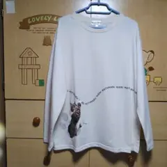 猫柄トレーナー