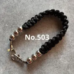 パラコード　ハンドストラップ　スマホストラップ　ハンドメイド　No.503