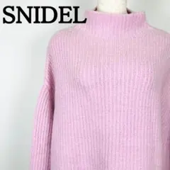 SNIDEL　スナイデル　セーター　ニット　ピンク　ハイネック　ウール　アルパカ