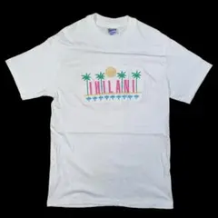 90s Hanes ハワイ刺繍Tシャツ ホワイトMサイズ